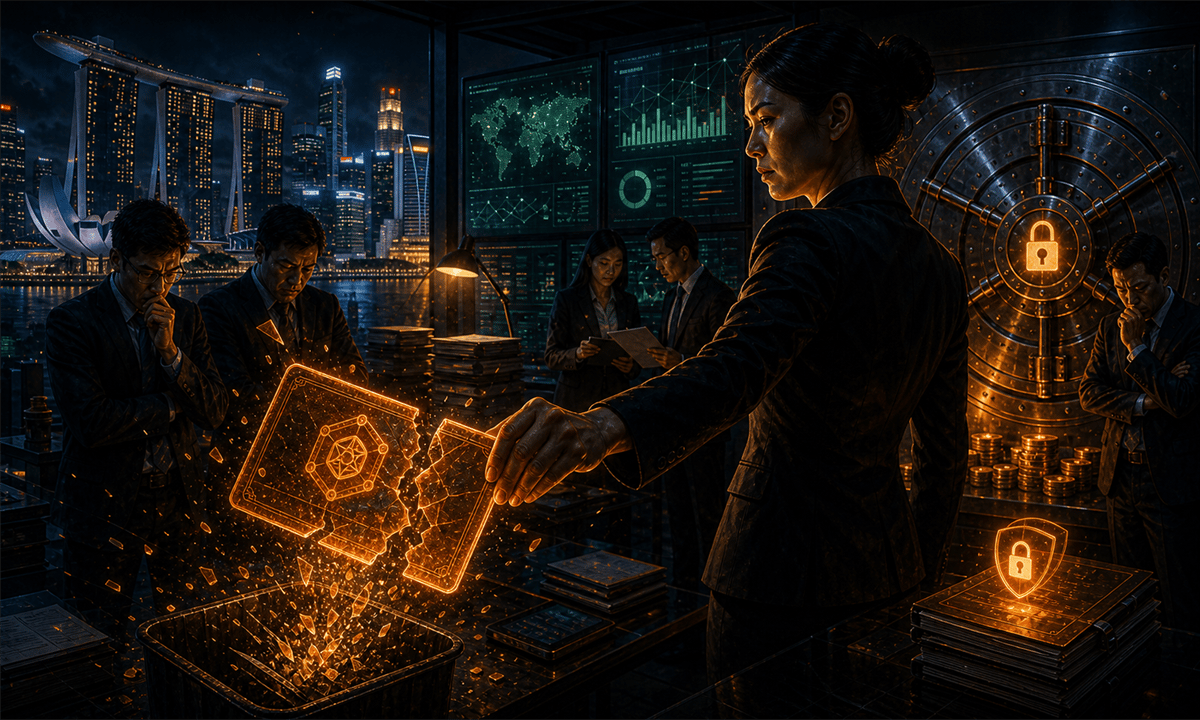 Licence crypto brisée dans un bureau de régulation à Singapour