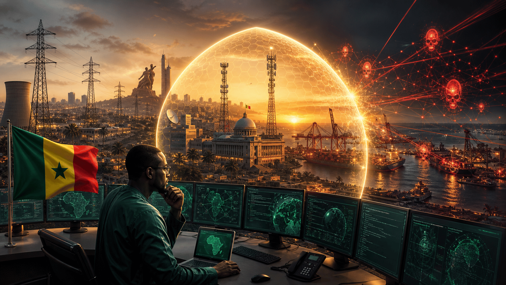 Centre de cybersécurité protégeant les infrastructures critiques du Sénégal