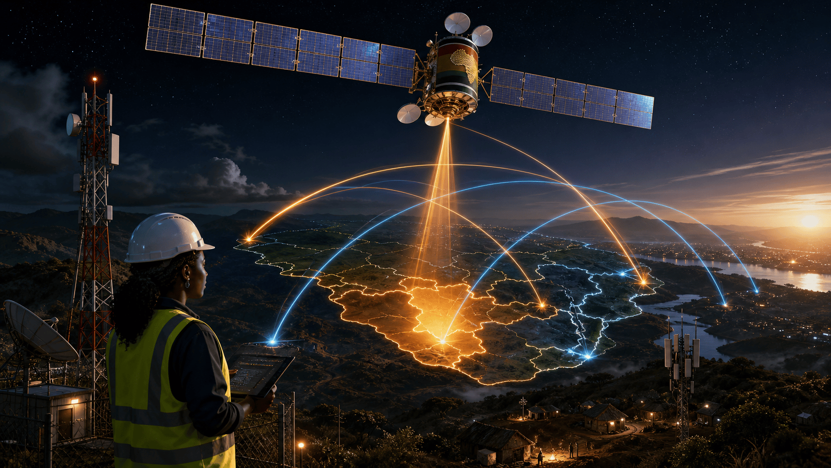 Satellite ANGOSAT-2 reliant le Mozambique et plusieurs pays d’Afrique australe