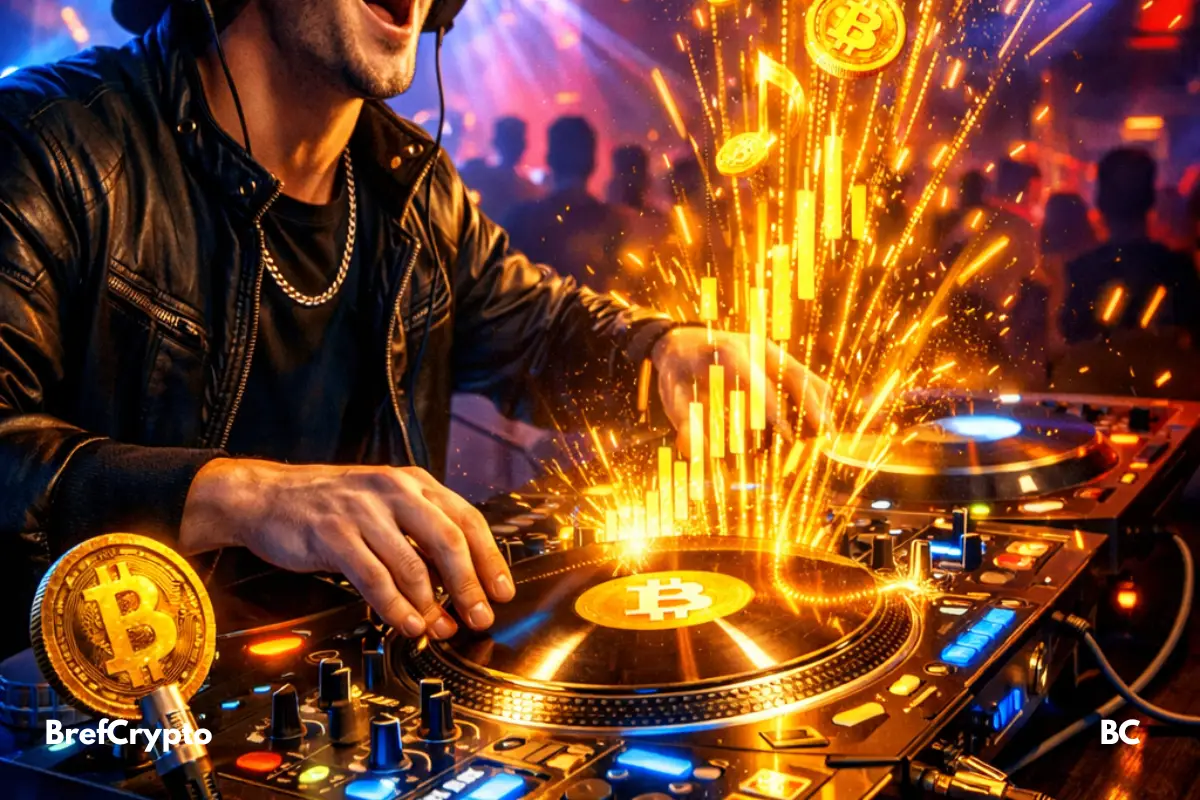 Le cours du bitcoin joué en music