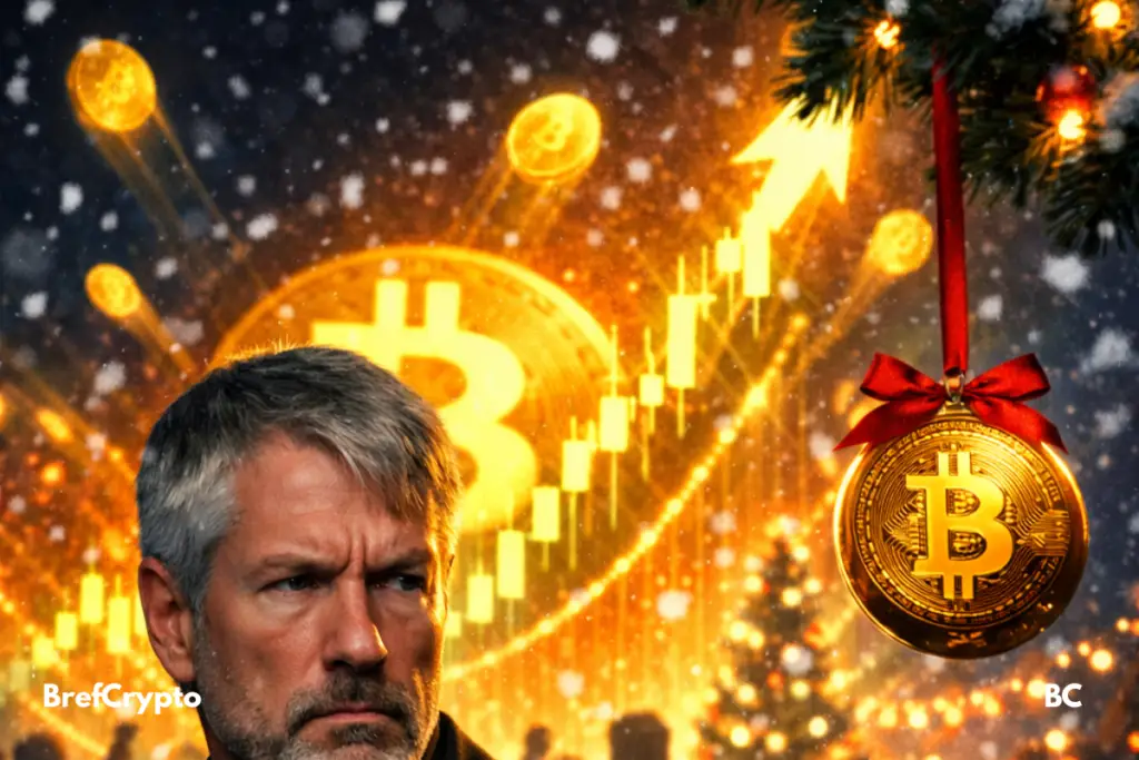 Bitcoin : Un Michael Saylor soucieux, figé.