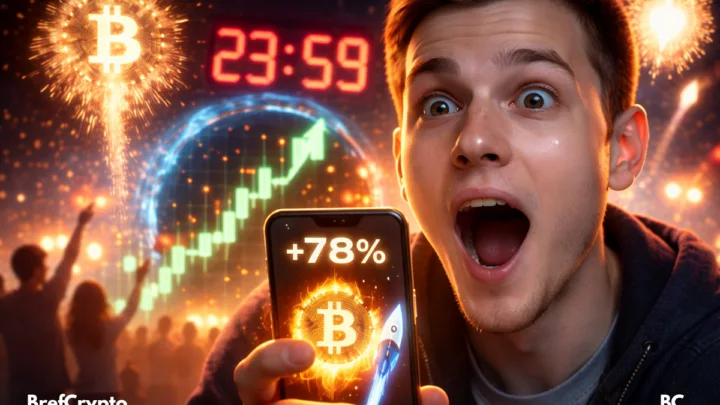Crypto : Jeune homme stupéfait tenant