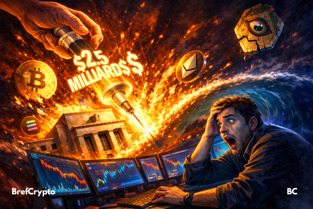 Un trader crypto choqué devant ses écrans