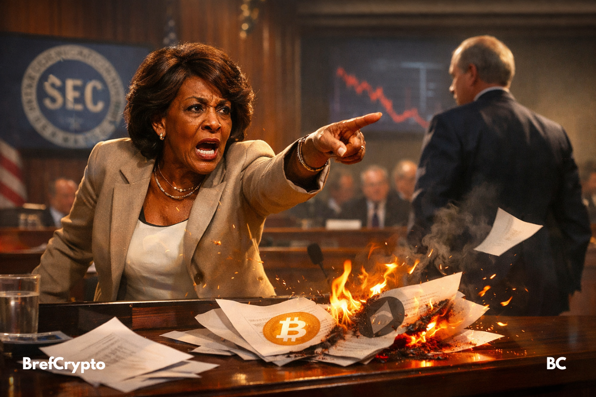 Maxine Waters fustige la SEC : la crypto au cœur d’un nouveau bras de fer à Washington.