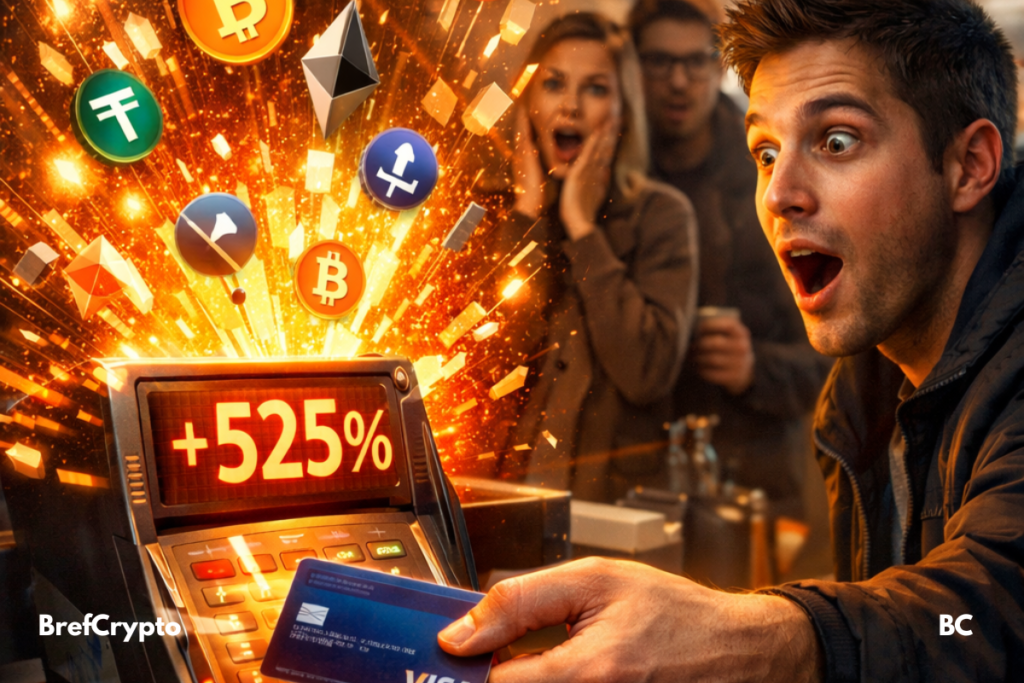 Dépenses Visa crypto : +525 % en 2025, selon Dune Analytics Crypto hausse Visa