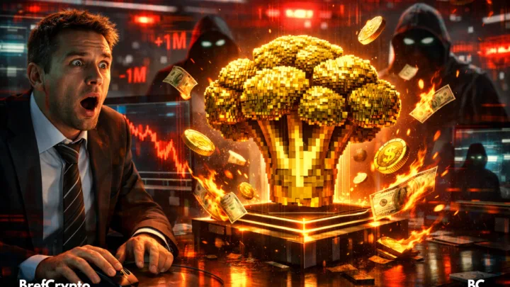 Trader binance choqué devant un brocoli