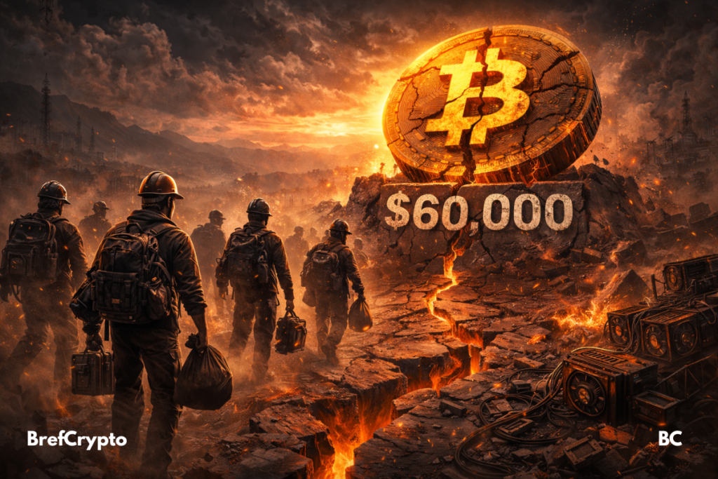 Bitcoin : L’exode des mineurs pourrait casser les 60 000 $ Bitcoin : l’exode des mineurs menace les 60 000 $.