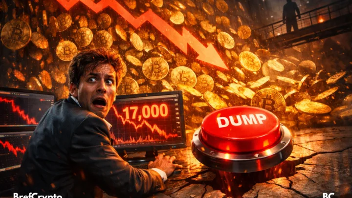 Panique crypto : 17 000 BTC prêts à tout faire basculer.