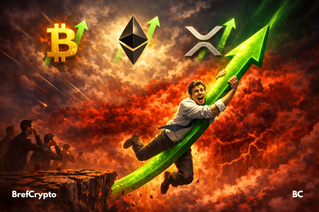 Hausse du bitcoin Ethereum et XRP