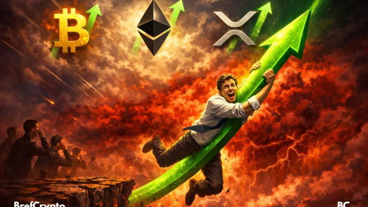 Hausse du bitcoin Ethereum et XRP