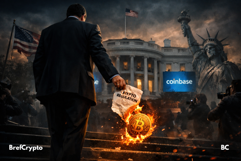 La Maison Blanche tourne le dos au crypto après l’affaire Coinbase.