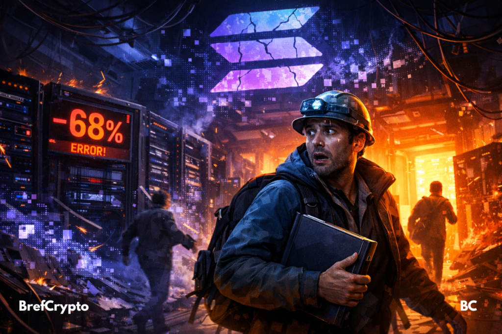 Hécatombe sur Solana : -68 % de validateurs depuis 2023 Chute massive chez Solana : -68 % de validateurs.