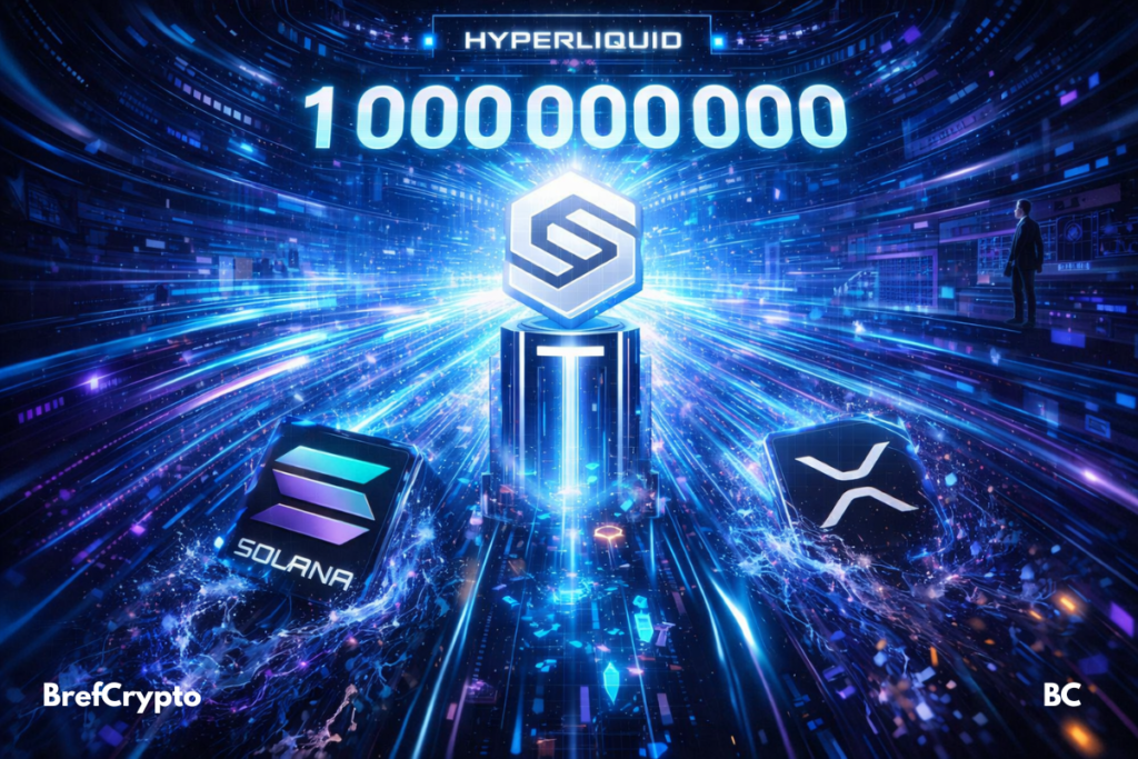 Silver franchit le milliard sur Hyperliquid et dépasse Solana + XRP Silver sur un podium lumineux, avec “1 000 000 000”.