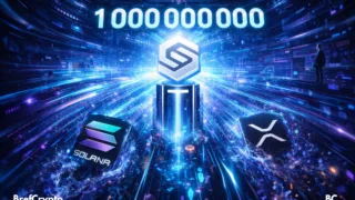 Silver sur un podium lumineux, avec “1 000 000 000”.