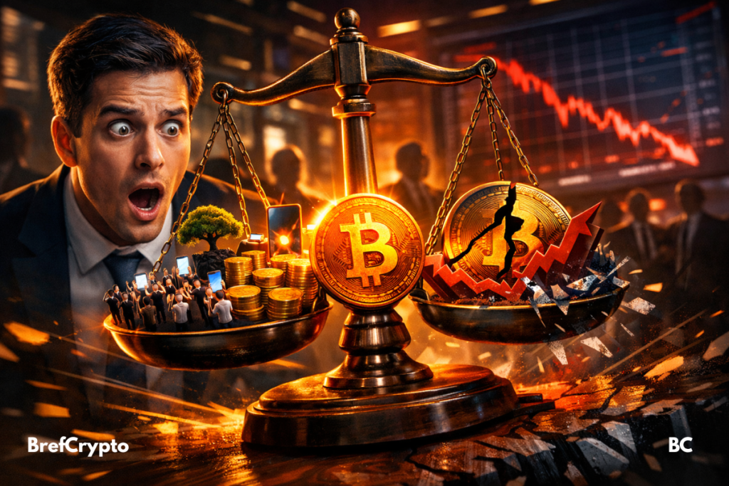 Bitcoin : plus adopté que jamais, mais le prix ne suit pas Balance avec foule et bitcoin