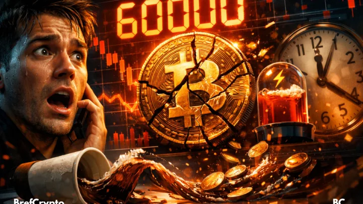 Bitcoin sous tension : le seuil des 60 000 $ fait trembler le marché.