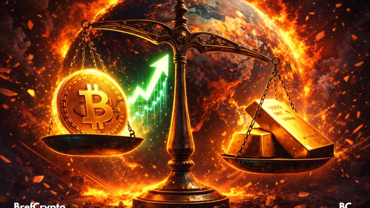 Une balance penche en faveur du Bitcoin face à l’or,