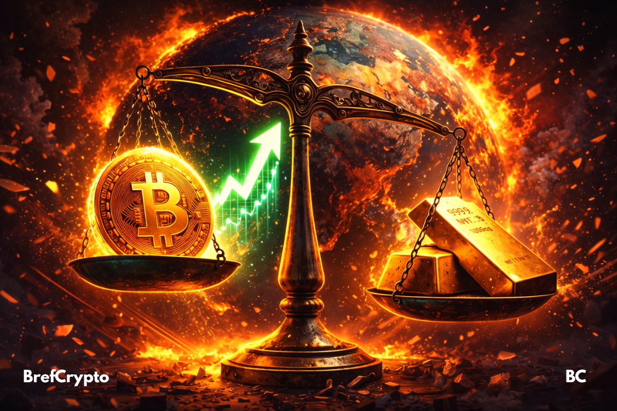 Une balance penche en faveur du Bitcoin face à l’or,