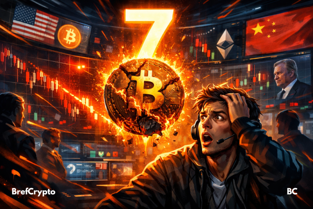 7 événements crypto à ne pas rater : le marché joue gros Un trader paniqué face à la crypto