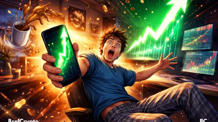 Un jeune homme et un graphique crypto