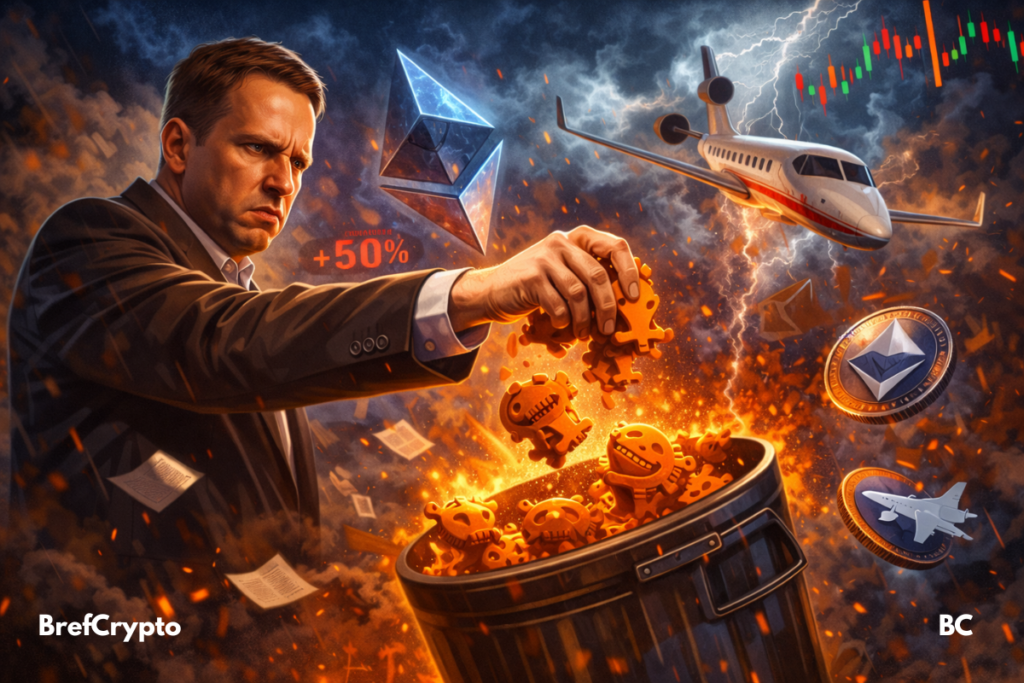 Peter Thiel vend tout ETHZilla : Le modèle “trésorerie Ethereum” vacille Homme furieux jette la crypto ETH