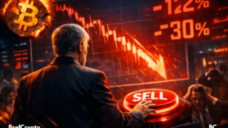 Bouton "SELL" devant Bitcoin