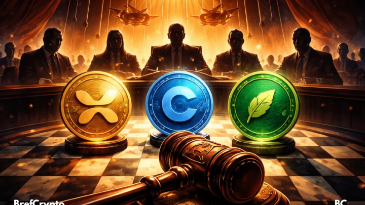 Crypto XRP, Coinbase et Robinhood devant un marteau