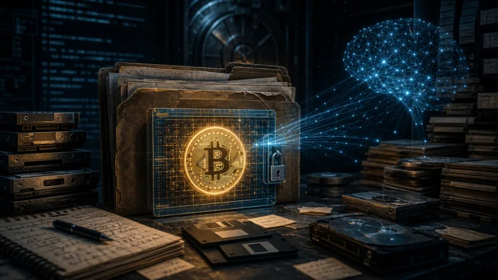 Intelligence artificielle analysant d’anciens fichiers pour retrouver un wallet Bitcoin perdu