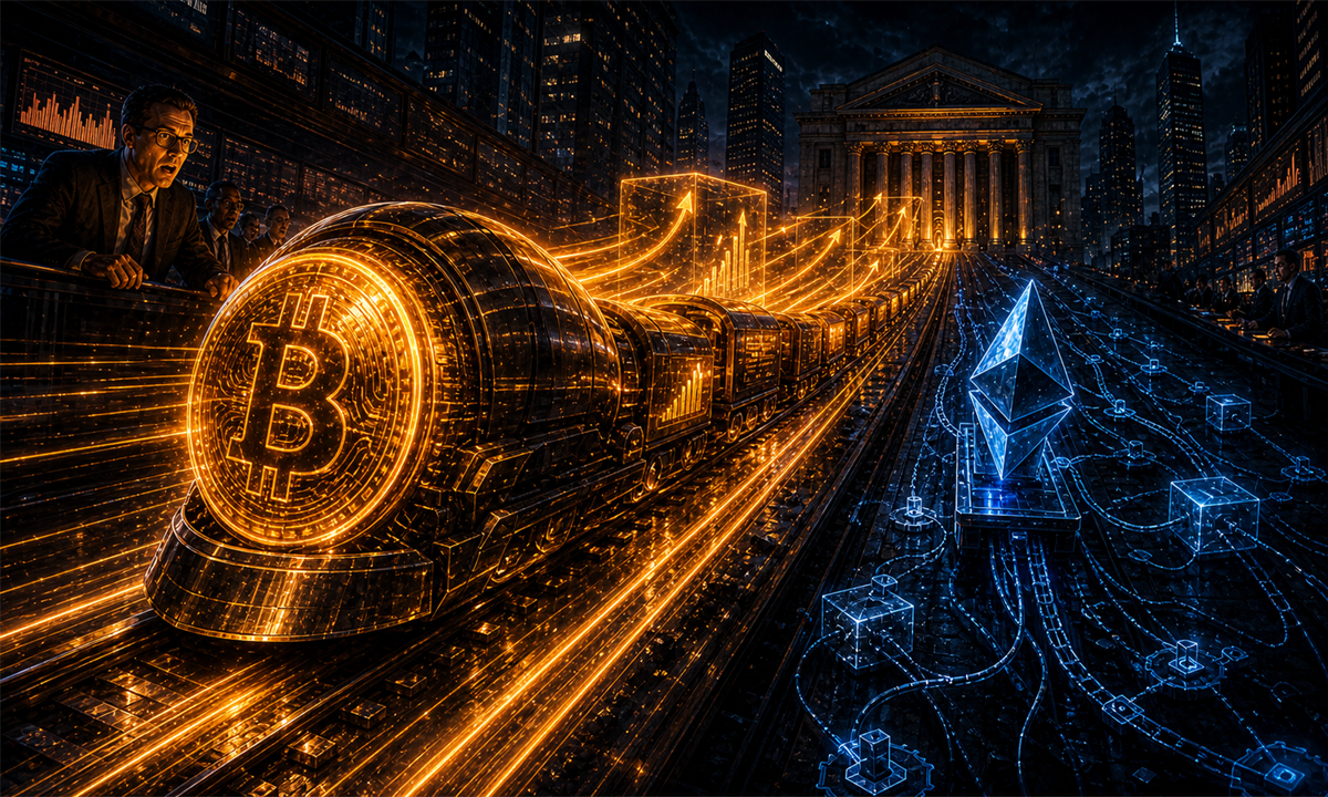 Bitcoin fonce devant Ethereum sur des rails financiers institutionnels