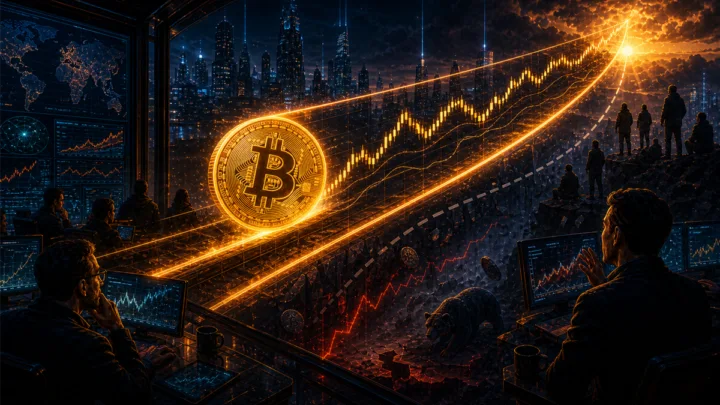 Bitcoin évoluant dans un canal de prix haussier avec des analystes observant le marché