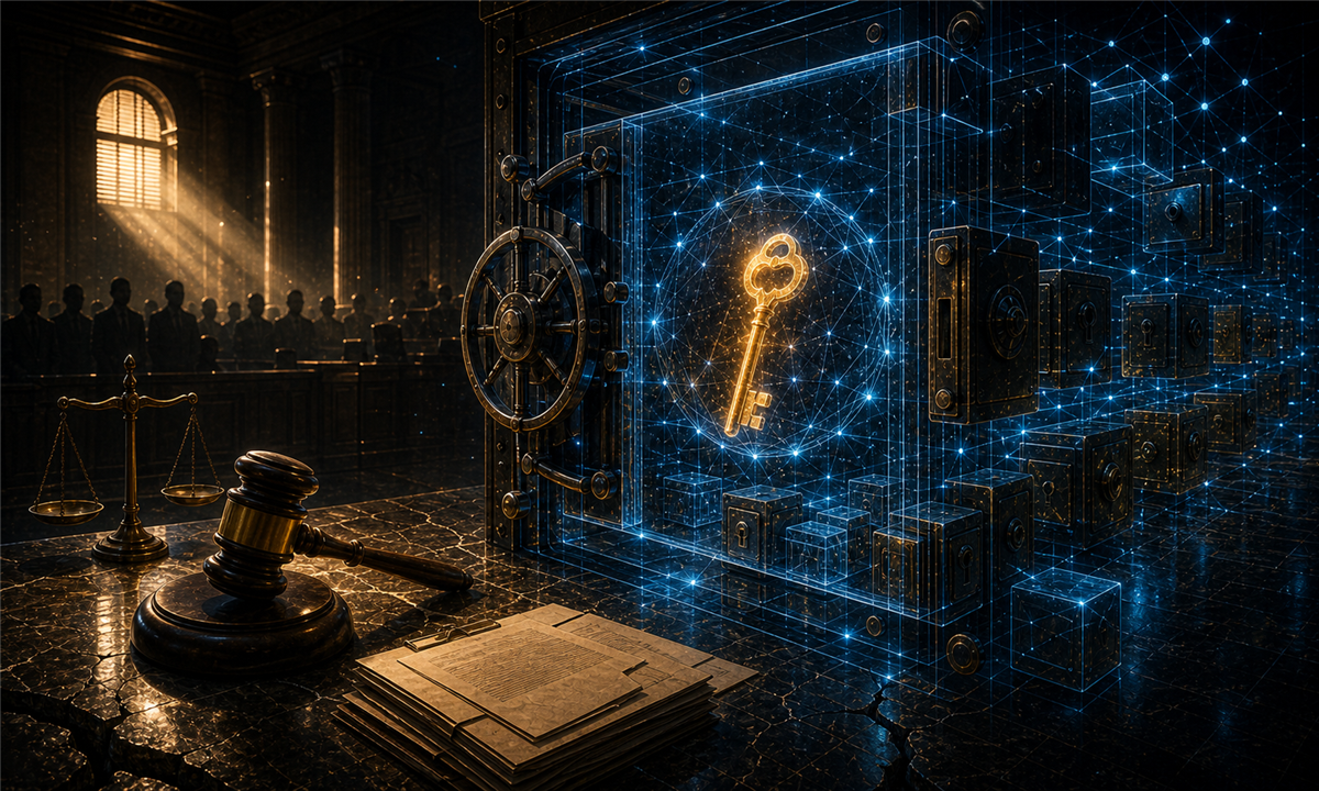 Tribunal face à un coffre cryptographique contenant des wallets Bitcoin dormants