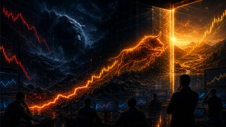 Illustration du rallye Bitcoin entre rebond de marché baissier et seuil haussier