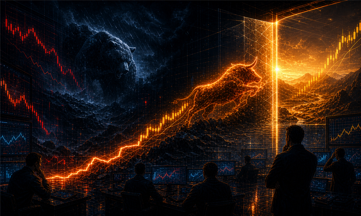 Illustration du rallye Bitcoin entre rebond de marché baissier et seuil haussier