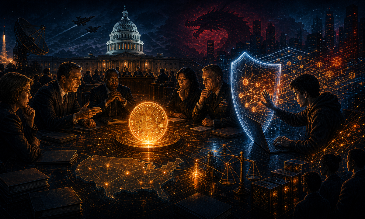 Bitcoin au centre d’une table politique à Washington avec développeur protégé et tension géopolitique