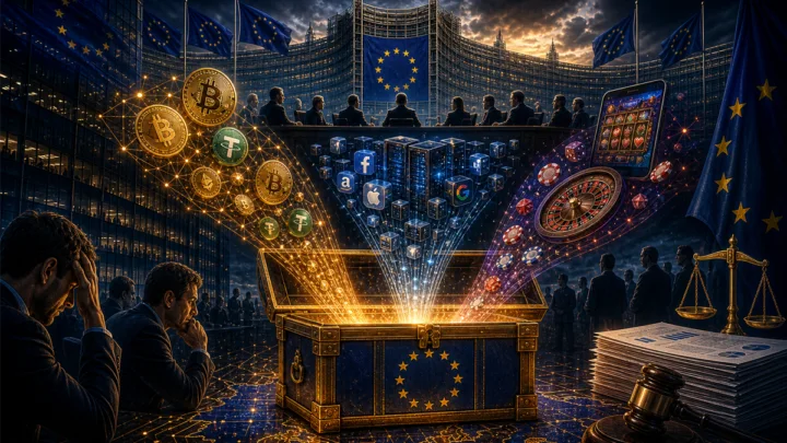 Budget européen ciblant cryptos Big Tech et jeux en ligne