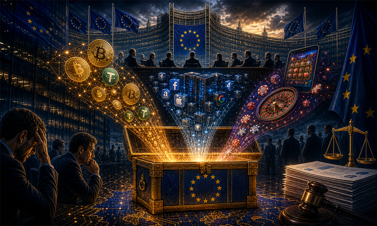Budget européen ciblant cryptos Big Tech et jeux en ligne