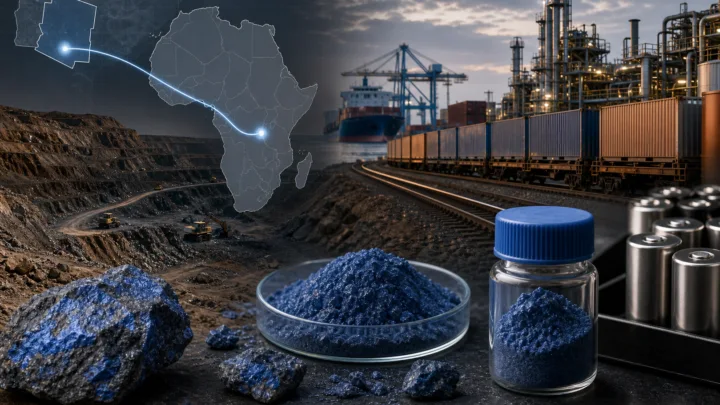 Chaîne d’approvisionnement en cobalt congolais vers une usine américaine de matériaux pour batteries