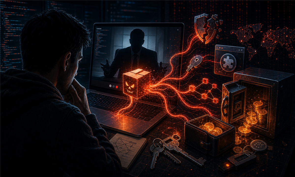 Faux entretien Web3 piégeant un développeur et son wallet crypto