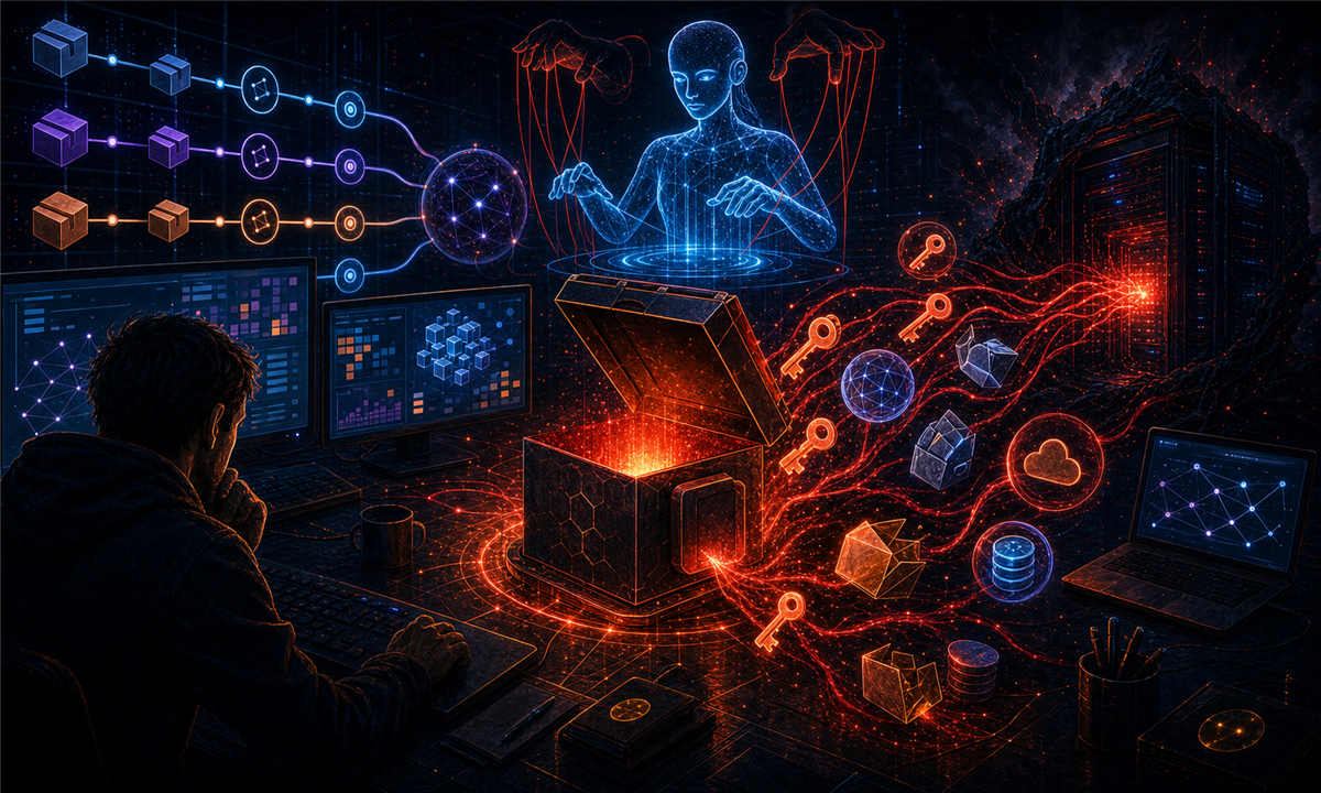 Illustration d’un malware supply chain ciblant développeurs crypto et assistants IA