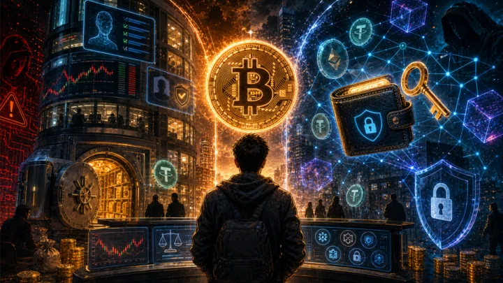Guide visuel sur les exchanges crypto, Bitcoin, wallets et sécurité des plateformes