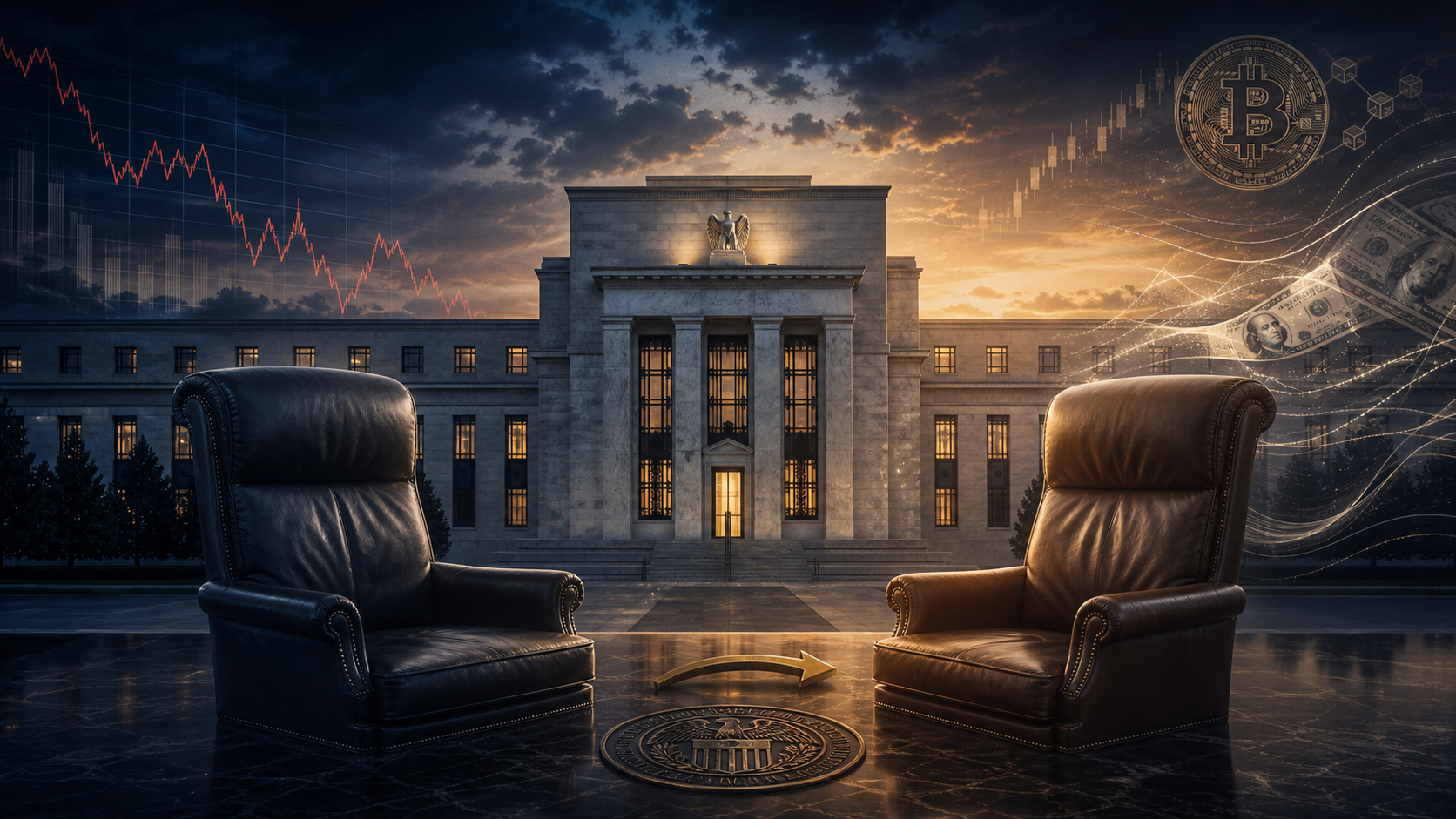 Transition à la Fed entre Jerome Powell et Kevin Warsh dans un climat monétaire tendu