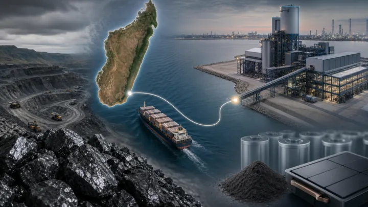 Graphite de Madagascar exporté vers une usine d’anodes pour batteries à l’étranger