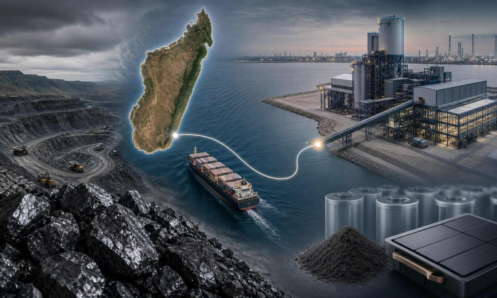 Graphite de Madagascar exporté vers une usine d’anodes pour batteries à l’étranger