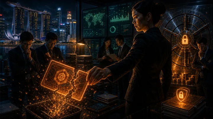 Licence crypto brisée dans un bureau de régulation à Singapour