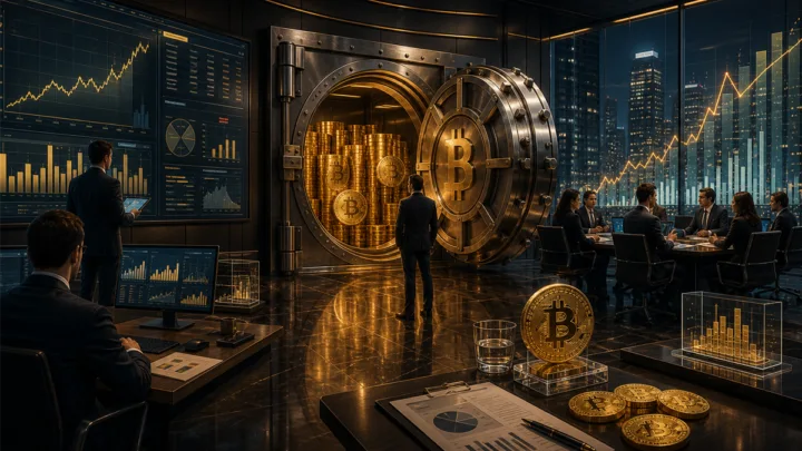Illustration de Strive accumulant plus de 15 000 BTC dans une trésorerie Bitcoin cotée au Nasdaq