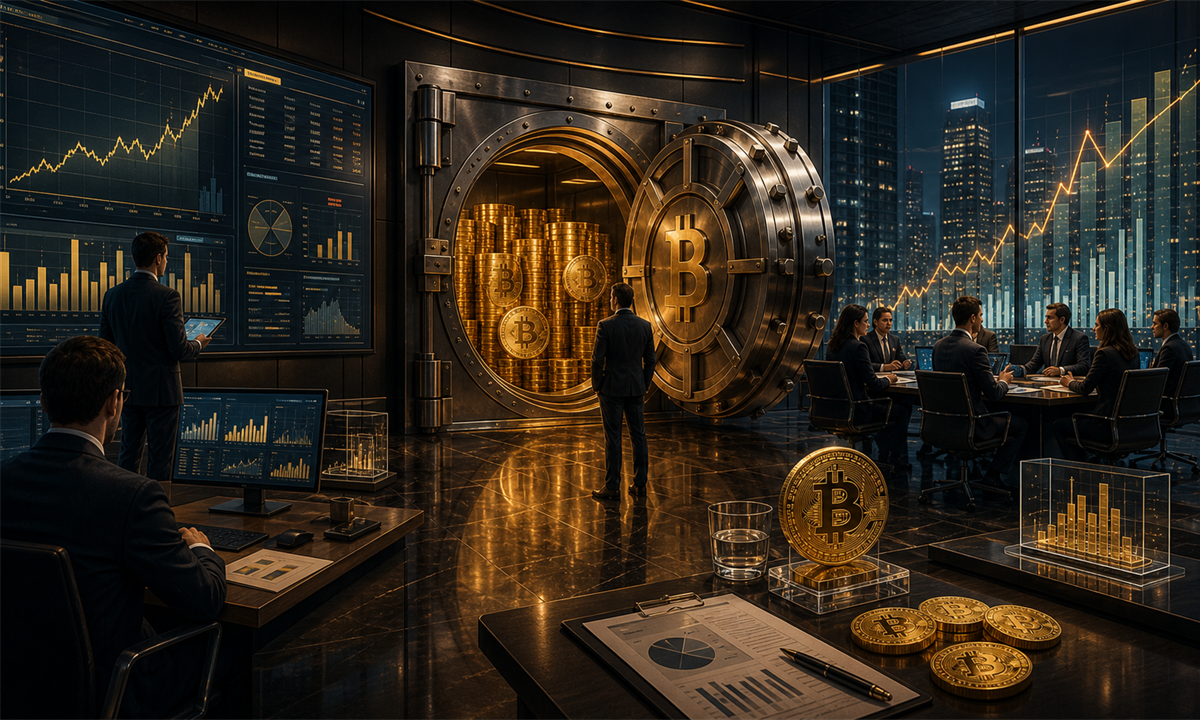 Illustration de Strive accumulant plus de 15 000 BTC dans une trésorerie Bitcoin cotée au Nasdaq