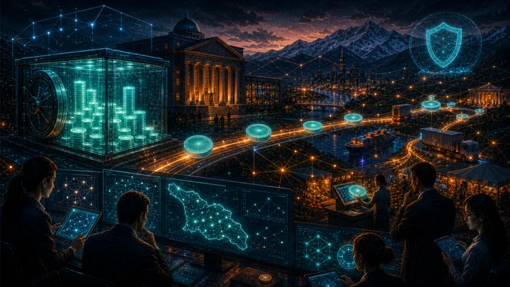 Stablecoin adossé au lari géorgien circulant sur des rails numériques réglementés