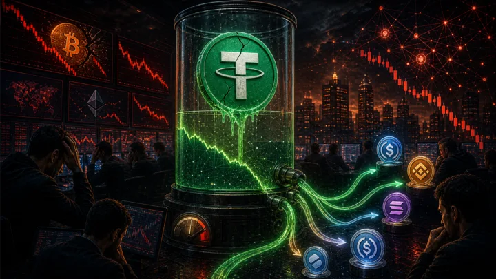 Tether USDT en baisse et liquidité crypto sous pression