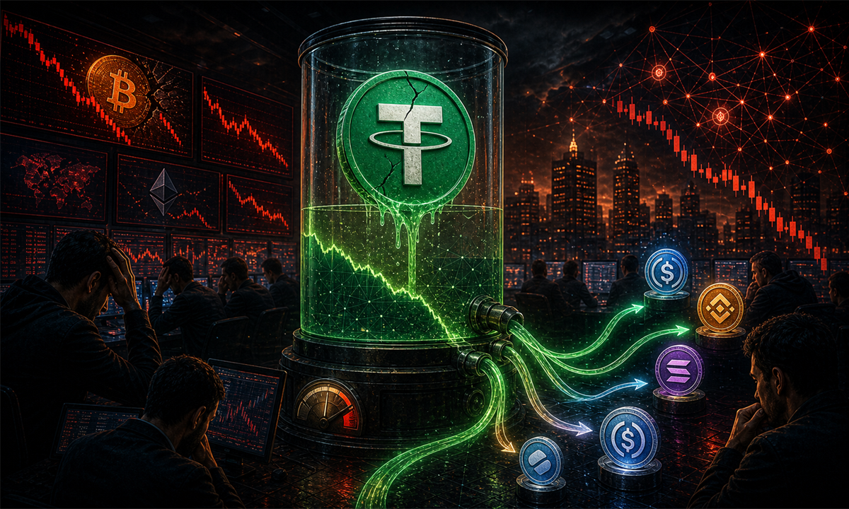 Tether USDT en baisse et liquidité crypto sous pression