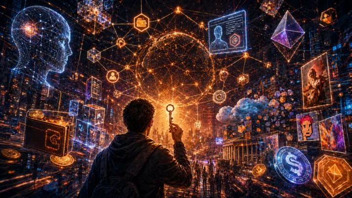 Web 3.0 et Internet 3.0 avec IA blockchain wallet et identité numérique